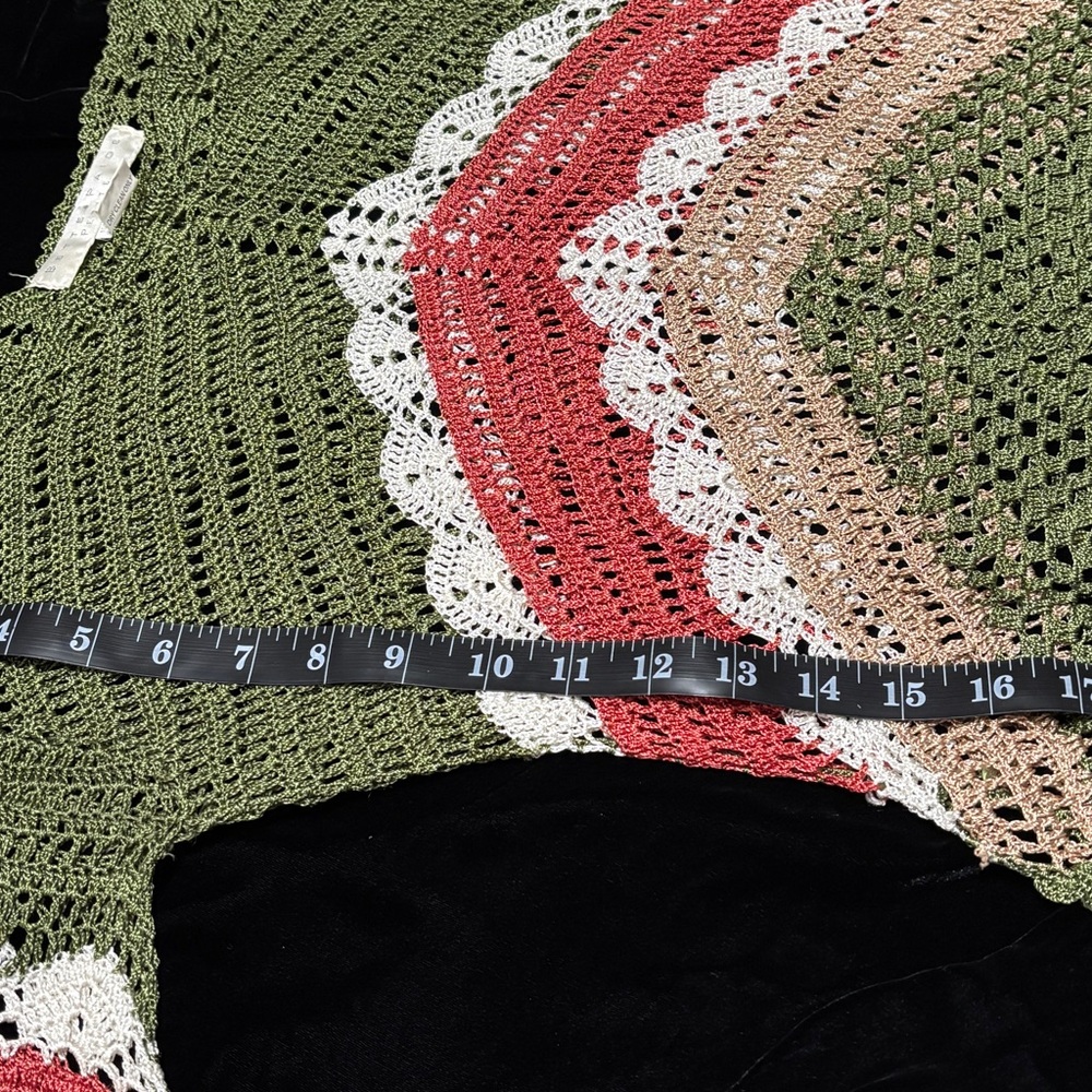 Bette Paige Crochet Sz Petite Medium Women’s Round Neck Long Sleeve Mesh Top - Picture 7 of 7